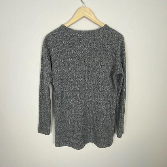 Ann Taylor Loft Marled Gray Tunic Sweater - Picture 4 of 6